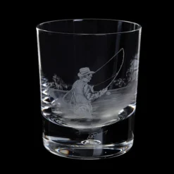 Hand Engraved Fly Fisherman Tumbler