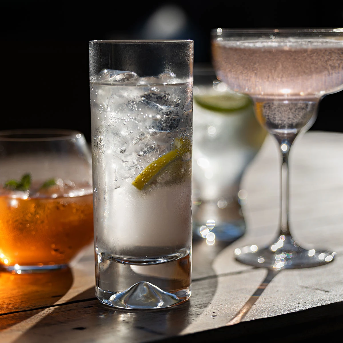 Dimple Highball Glass, Set Of 2 4 Dimple Highball Glass, Set Of 2 - Image 4