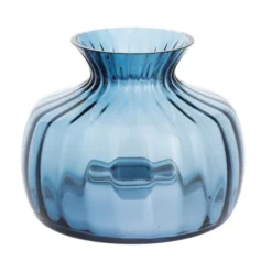 Cushion Medium Vase Ink Blue -Glassware Sales Store medium vase ink blue