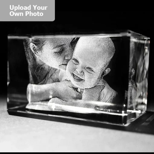 Medium Laser Photo Gift Block - Rectangle (Free Text Engraving Available) - Standard Delivery Will Be 3 Working Days. -Glassware Sales Store medrect2