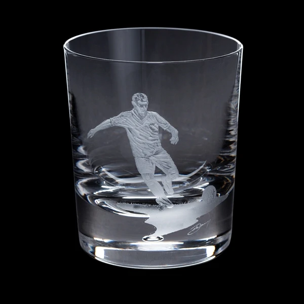 Hand Engraved Football Tumbler 1 Hand Engraved Football Tumbler